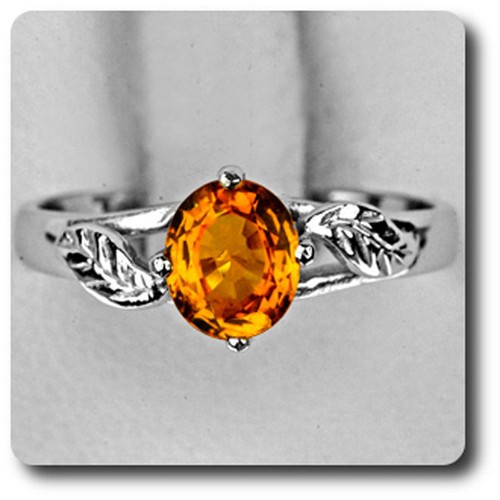 Anello zaffiro arancione - anello,