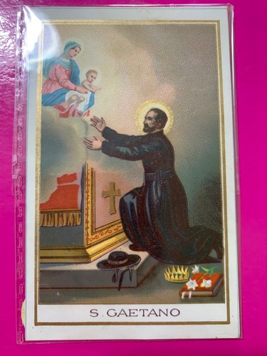 Santino holy card san gaetano - san,
