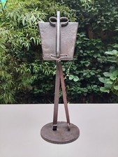 Scultura in ferro Helmut Staeger astratta moderna tribale mistica upcycling