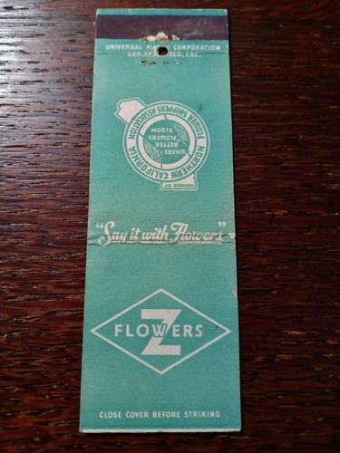 Vintage matchcover flowers - vintage,
