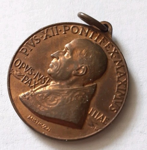Medaglia pio xii statua san - pio,