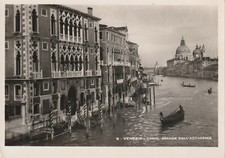 C3 - Cp Cartolina Venezia Canal Grande  dall'Accademia - Fg Vg 1954