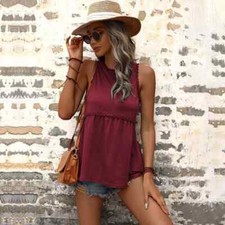 Canotta maglia donna smanicato