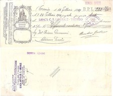 Cambiale BANCA C. S. LIBERALE (Treviso 13/02/29) a Del Bianco di Azzano Decimo