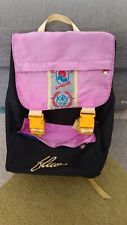 ZAINO INVICTA JOLLY TOP FLUO NERO FUCSIA VINTAGE ANNI 80 90