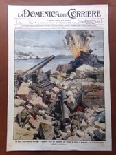 Copertina Domenica Corriere nr. 11 del 1915 WW1 Flotta Anglo-Francese Dardanelli
