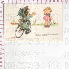 H7354 MILITARE ILLUSTRATORE MARIAPIA BERSAGLIERI BICICLETTA 1930 ED.CURCI MILANO