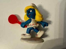 PUFFO PUFFI SMURF SMURFS 2.0135 TENNIS SMURFETTE- MADE IN PORTUGAL PEYO 1981