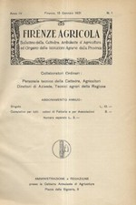 Firenze Agricola. Bollettino