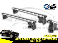 ALU120+BS02 BARRE PORTATUTTO FARAD IN ALLUMINIO ALFA ROMEO 159/159 SW DAL 2005