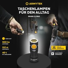 Torcia LED piccola luminosa Armytek Prime C1 Pro luce calda 930 lm 112 m EDC