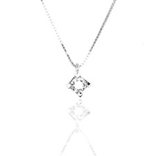 White Gold Square Castone