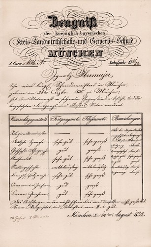 Zeugnis ignatz obermayer - ignatz,