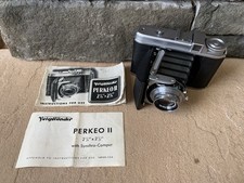 Voigtlander Perkeo II fotocamera pieghevole pellicola 80 mm f/3,5 obiettivo Germania - NON TESTATA