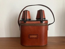 Fiaschetta Porta Liquori DERBY cuoio vintage anni 70
