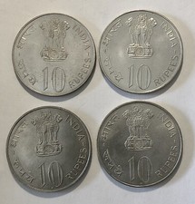 India Repubblica- 10 Rupees- 4 Monete D’argento gr.22,5 - ASW. 39mm. cad. -1973.