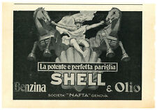 shell pubblicità benzina olio vintage società nafta genova advertising