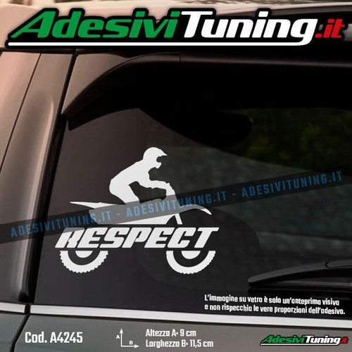 Adesivo respect profilo moto - respect,