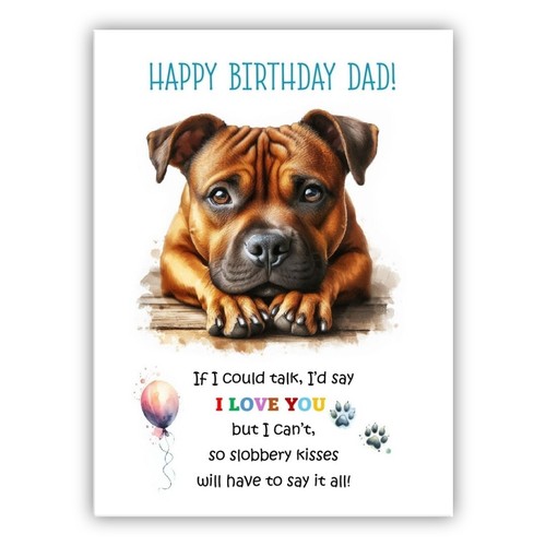 Biglietto compleanno dal cane - biglietto,
