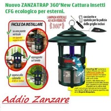 Zanzariera Elettrica Zanzatrap 360° Cfg h040 Cattura Zanzare Insetti da Esterno