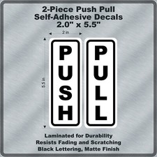 PUSH PULL 2 Pezzi Decalcomania