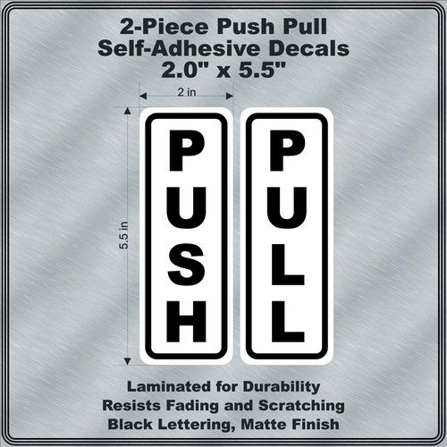 Push pull pezzi decalcomania - push, 2