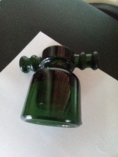 ANTICO   ISOLATORE IN VETRO VERDE SCURO, MARCATO "MIVA BT 2 M ".