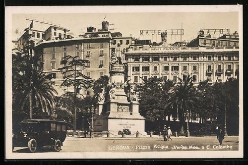 Cartolina genova piazza acqua - genova,,