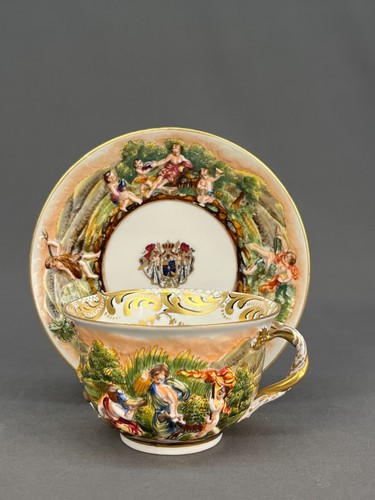 Set tazze piattini armoriali - set, e