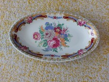 PICCOLO VASSOIO OVALE PORCELLANA DECORO FIORI MANIFATTURA DEPOS LIMOGES