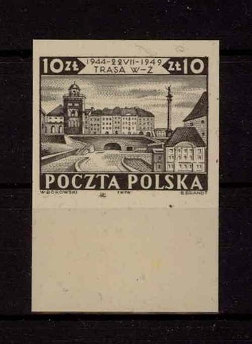 Polonia varsavia 1949 carta - varsavia,