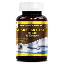 WOHO Cartilagine di Squalo Naturale 100% Naturale MAX III Curcuma Tumerica 120 Capsule