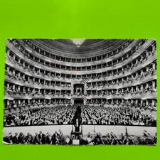 MILANO TEATRO ALLA SCALA - INTERNO CARTOLINA SPEDITA 1961 CON FRANCOBOLLO