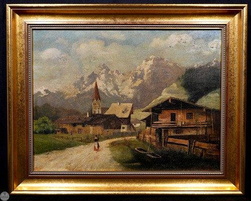 Antico xix secolo paesaggio - antico,
