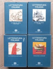 LETTERATURA ITALIANA 3 Volumi 4 Tomi  Einaudi 