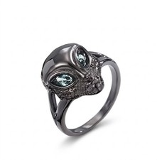 Anello Testa Aliena Cromato