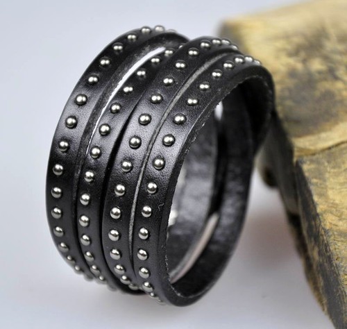 Bracciale pelle s394 cool - bracciale,