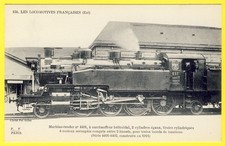 Old postcard LOCOMOTIVE Chemin