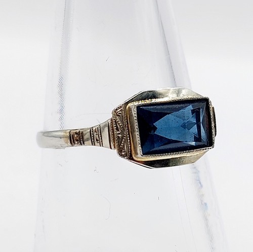 Anello art deco oro bianco - , 18k