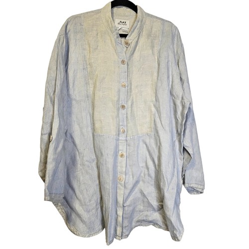 Lino blu chiaro marrone - lino, m