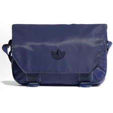 Borsa a tracolla Adidas Originals Messenger blu logo HD9642 nuova con etichette