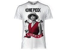 T SHIRT ONE PIECE LUFFY ORIGINALE Manga  adulto/a Nuovo Maglia 100% Cotone