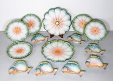 ⚜️ SERVIZIO 6 PIATTI CIOTOLE PESCE CERAMICHE RB ITALIA PIATTO PORTATA SALSIERA