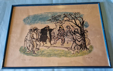 PETER HOFFER  LITOGRAFIA A COLORI OPERA STAMPA " LA TENDA DEL TEATRO " ANNO 1963