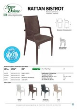 Sedia Poltrona Rattan Bistrot
