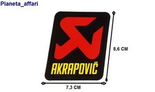 ADESIVO SCARICO AKRAPOVIC ALLUMINIO 3D RESISTENTE AL CALORE 200°