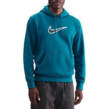 Nike Felpa da Uomo con Cappuccio Club Bb Verde Codice HV0854-301 - 9M