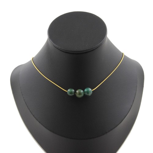 Collana perle mica verde - collana,