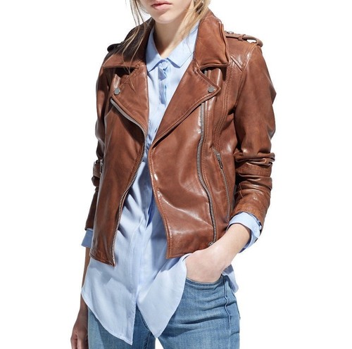 Blazer pelle bordeaux - pelle,