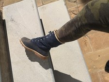 Stivali Bassi Montagna Invernali Pelliccia Interna Timberland Donna Blu Scuro 38